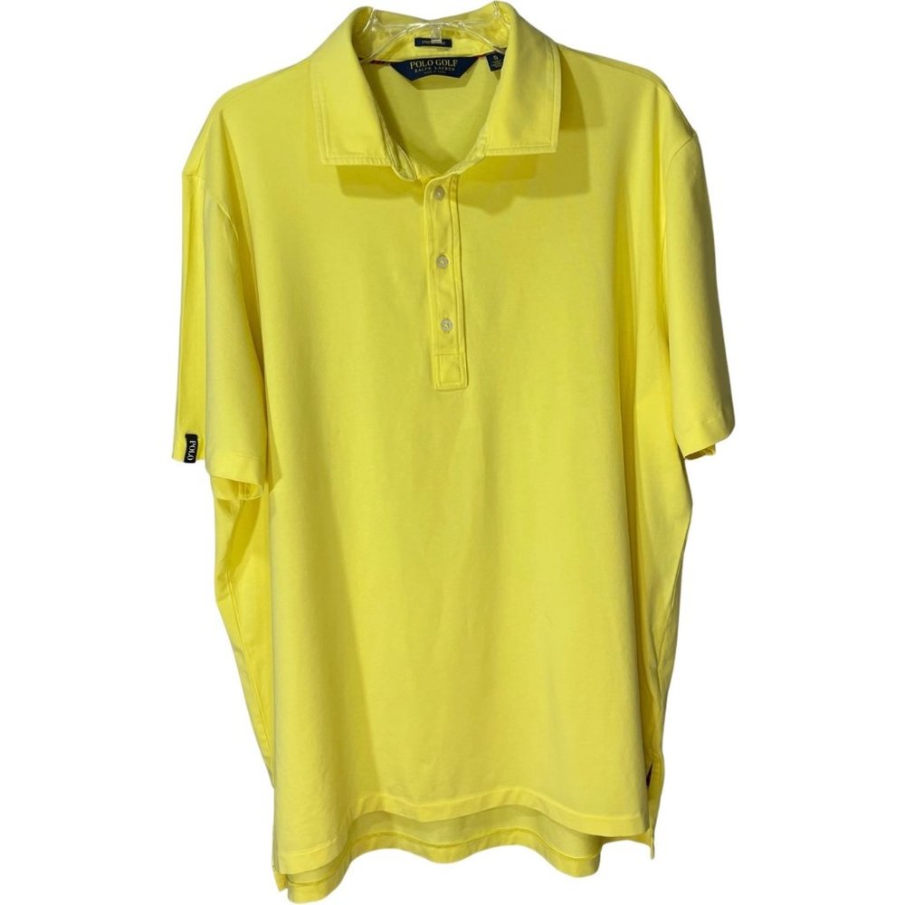 POLO GOLF RALPH LAUREN Blue Label Stretch Lisle Short Sleeves Polo Shirt Size XL